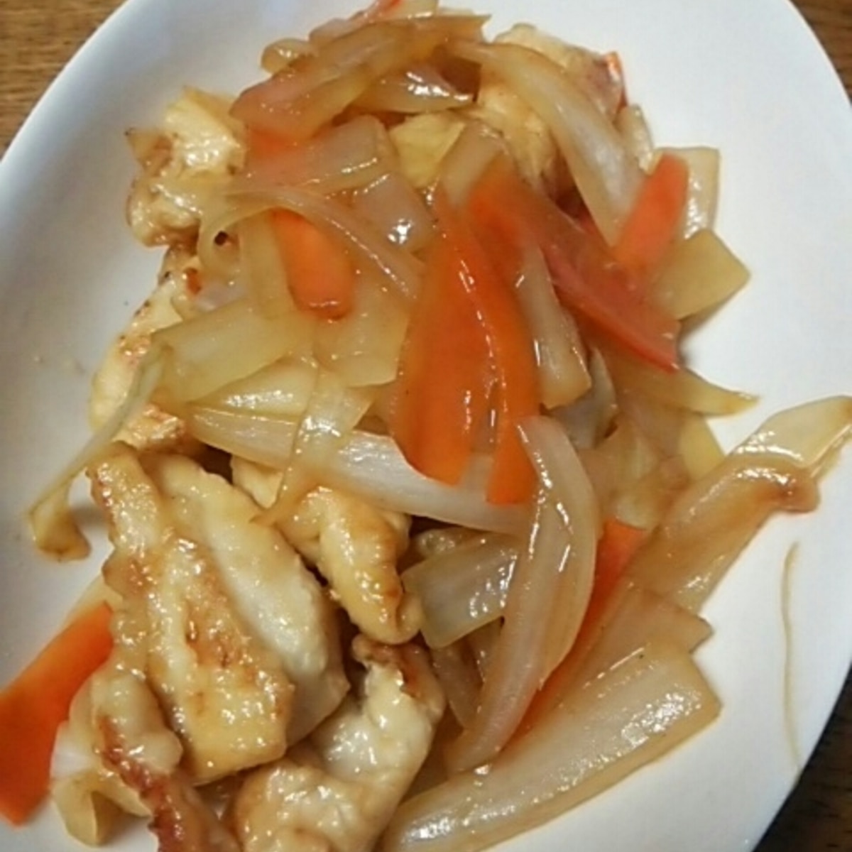 鶏むね肉と玉ねぎ 人参の炒めもの レシピ 作り方 By 4045g 楽天レシピ